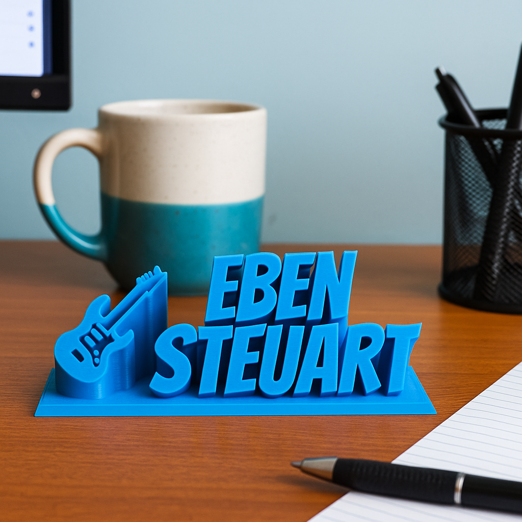 3D Name Tag Plate with 1 Emoji