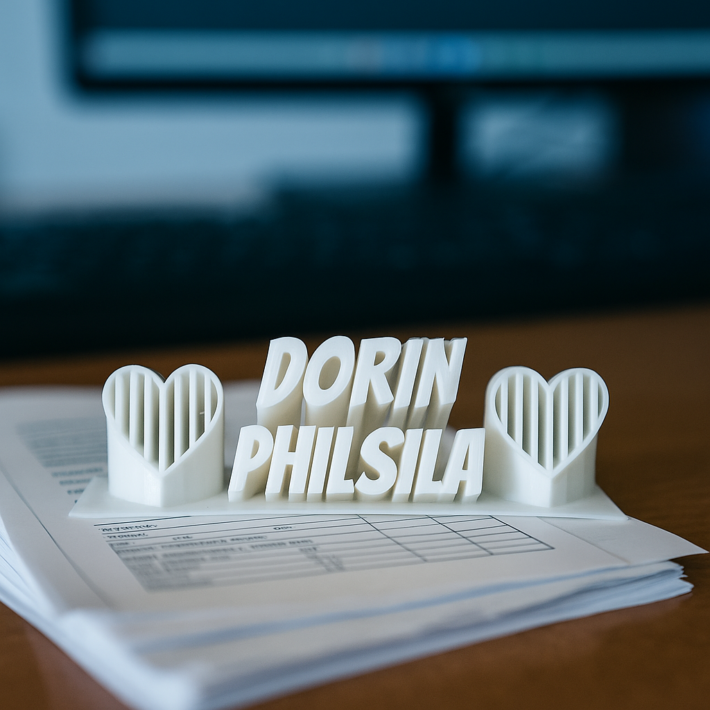 3D Name Tag Plate 2 Emojis